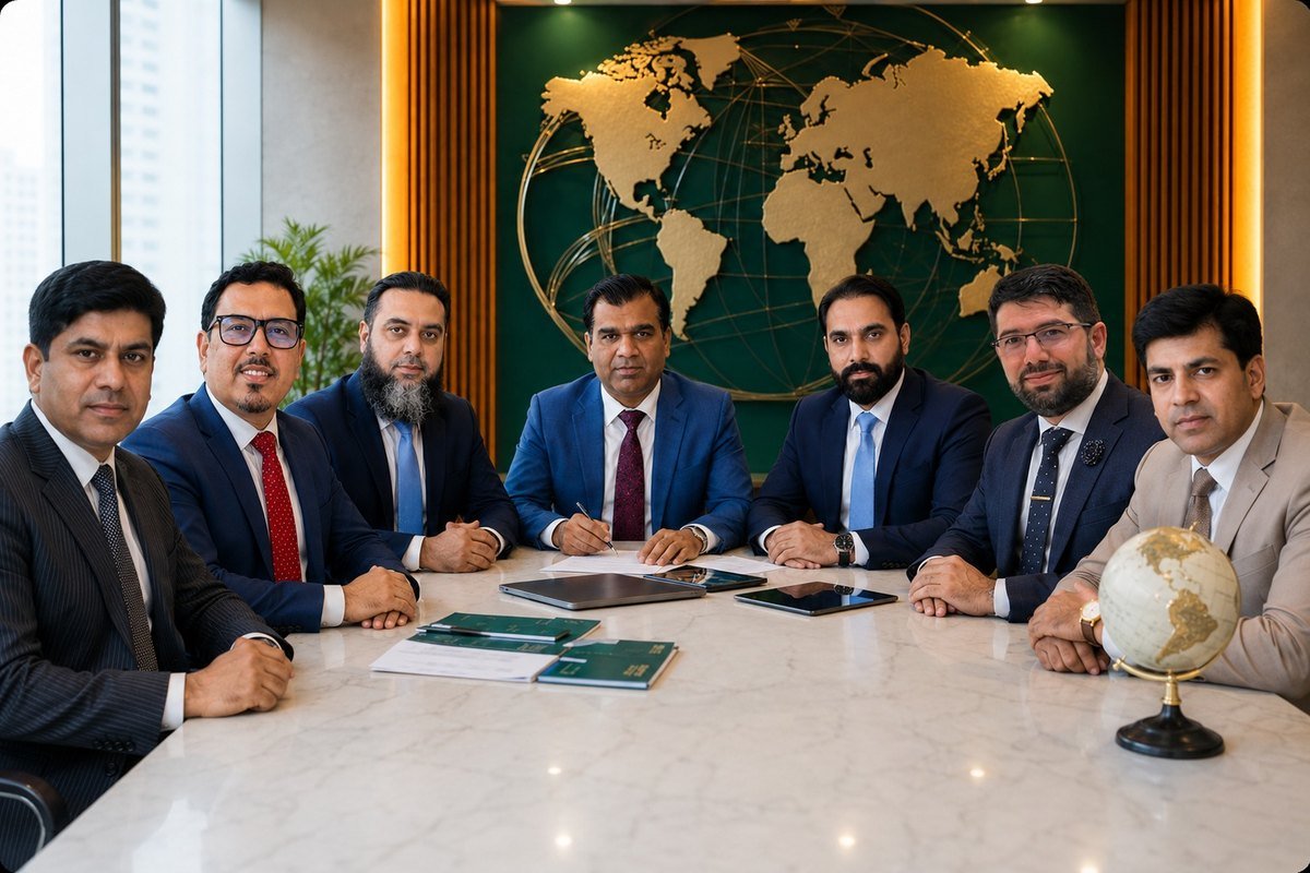 AFEIC Pakistan executive council members in a boardroom meeting